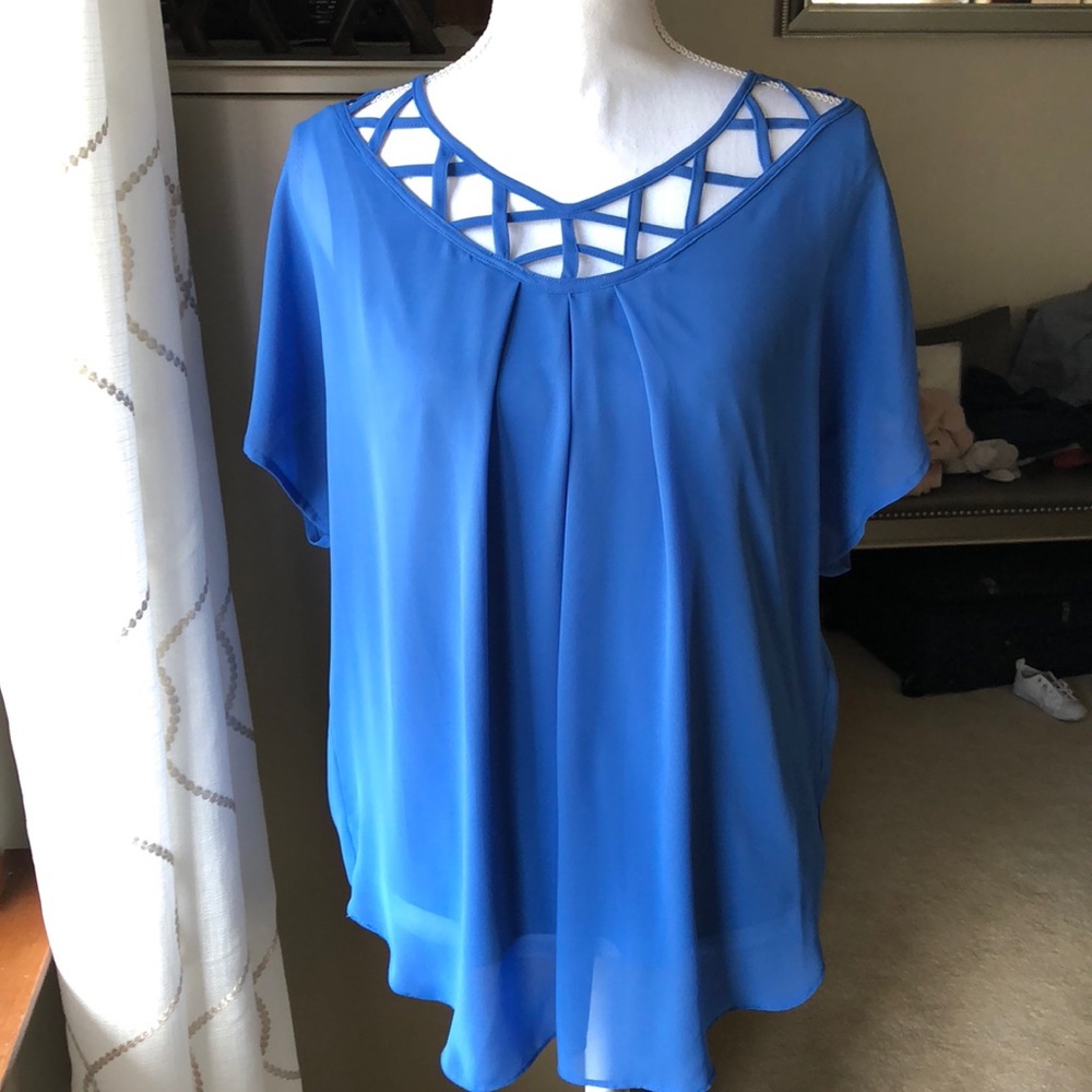 Beautiful Blue Lined Top